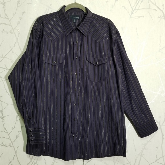 Panhandle Slim Other - Panhandle Slim Purple Striped Western Shirt